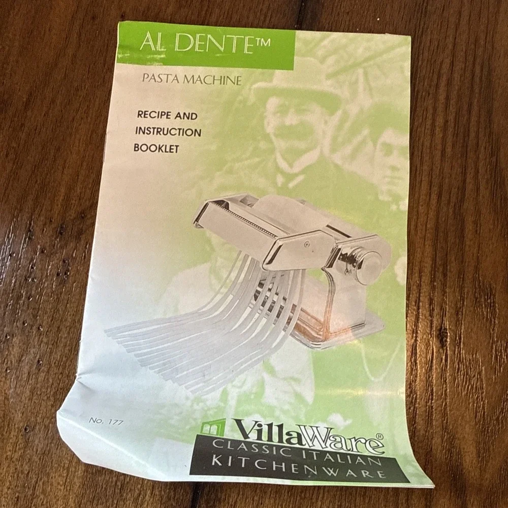 Villaware Al Dente Italian Manual Pasta Machine No. 177, 7 Thickness Settings